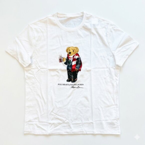Other - Polo Bear Ralph Lauren Reprint White T-Shirt - Cocoa Bear & Dog Design